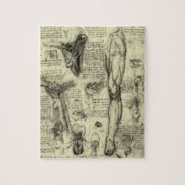 Puzzle Leonardo da Vinci Anatomía Humana Vintage Larynx L