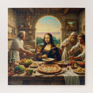 Puzzle Leonardo Da Vinci Entreteniéndose con algunos amig