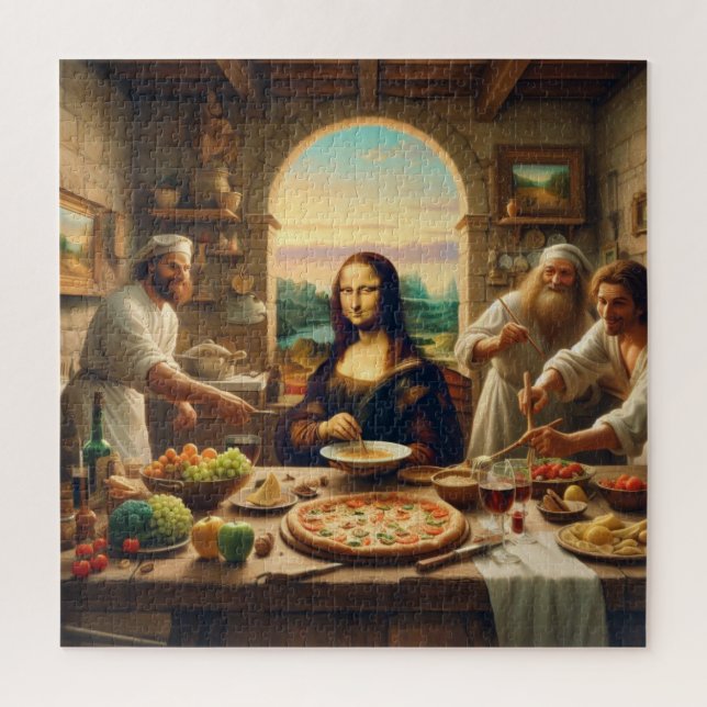 Puzzle Leonardo Da Vinci Entreteniéndose con algunos amig (Vertical)