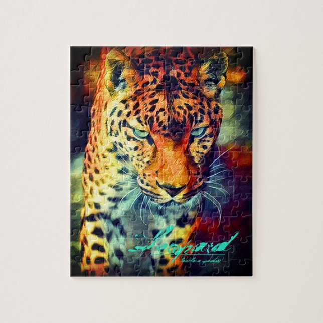 Puzzle Leopard [rompecabezas de jigsaw: 110P] (Vertical)