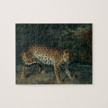 Leopardess (Leopardo femenino) (Jean-Baptiste Oudr