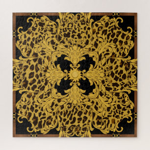 Puzzle Leopardo barroco, impresión de animales orgánicos
