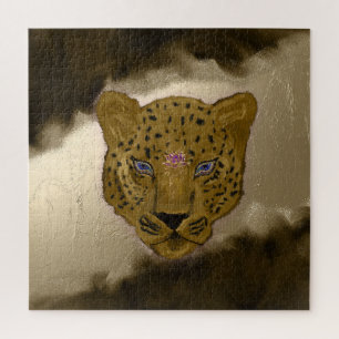 Puzzle Leopardo con Geode Marrón