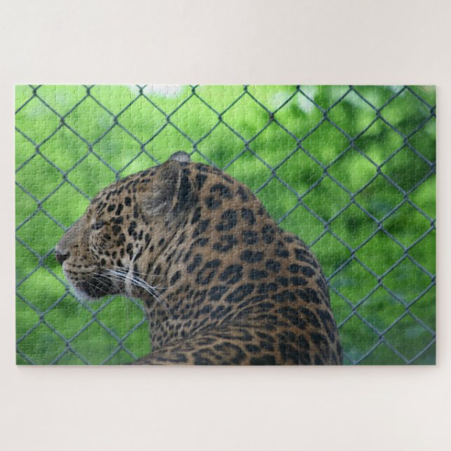 Puzzle Leopardo en jaula (Horizontal)