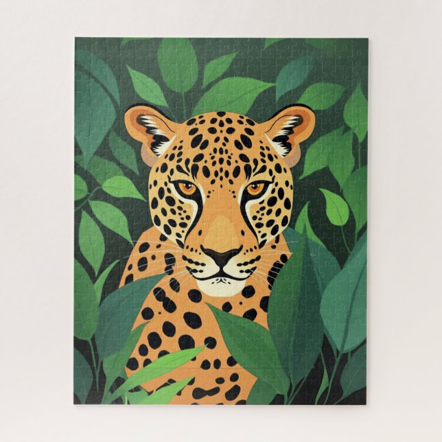 Puzzle Leopardo en la jungla (Vertical)
