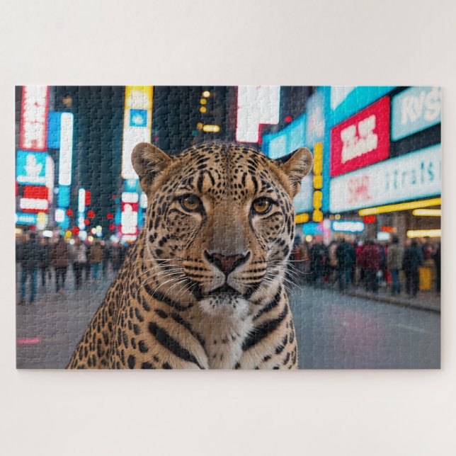 Puzzle Leopardo en Times Square (Horizontal)