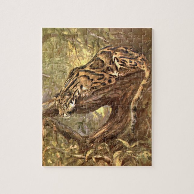 Puzzle Leopardo nublado por Cisne, animales salvajes de é (Vertical)