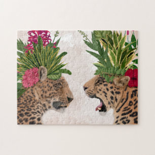 Puzzle Leopardos de casas calientes Un par