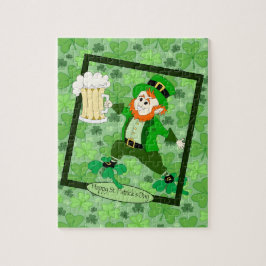 Puzzle Leprechaun + Cerveza "Feliz Día de San Patricio"