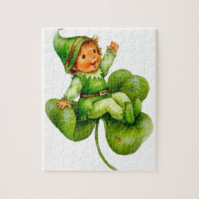 Puzzle Leprechaun feliz (Vertical)