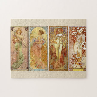 Puzzle Les Quatre Saisons de Alfons Mucha (1902)