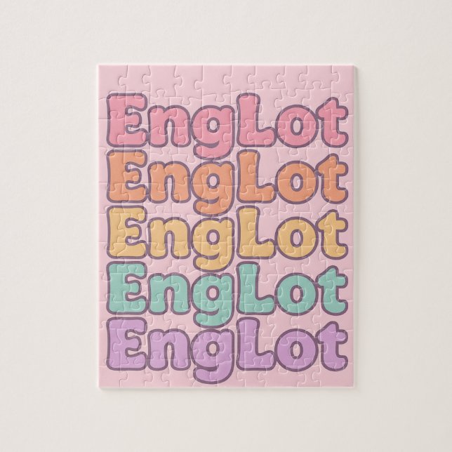 Puzzle Letra Burbuja Kawaii Englot (Vertical)