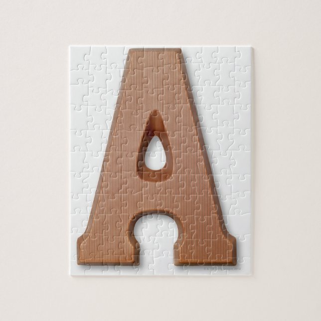 Puzzle Letra de chocolate a (Vertical)
