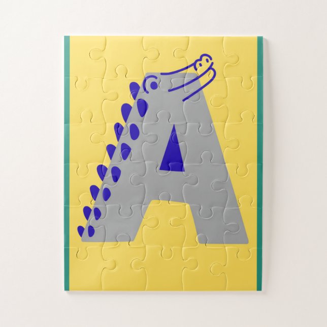 Puzzle Letra del alfabeto "A"  (Vertical)