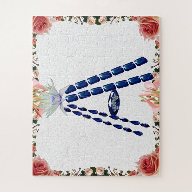 Puzzle Letra inicial A, monograma moderno de moda (Vertical)