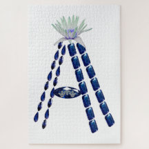 Letra inicial A, monograma moderno de moda