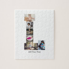 Puzzle Letra negra y blanca L Collage de fotos