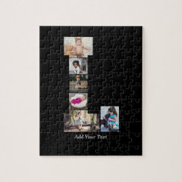 Puzzle Letra negra y blanca L Collage de fotos