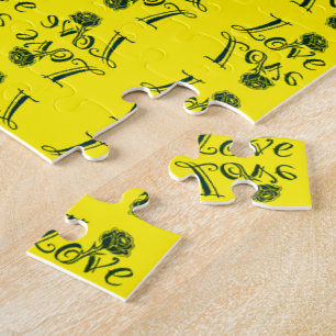 Puzzle Letras de amor: Fusión de la tipografía y la natur