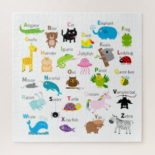 Puzzle Letras del alfabeto animal