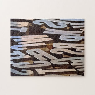 Puzzle Letras para el establecimiento de tipos