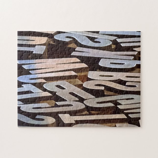 Puzzle Letras para el establecimiento de tipos (Horizontal)