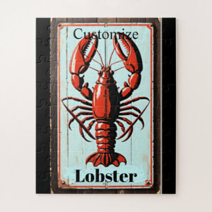 Puzzle Letrero de langosta vintage Thunder_Cove