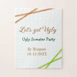 Puzzle Let's get ugly Christmas ugly sweater Partyorange 