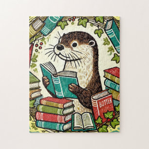 Puzzle Leyendo otros lectores de Ilustracion de libros