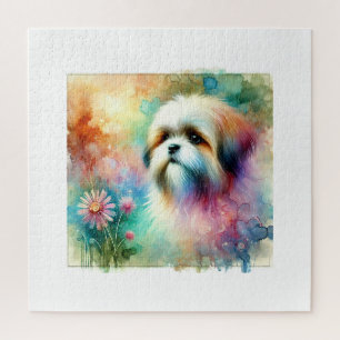 Puzzle Lhasa Apso Dog 120724AREF104 - Watercolor