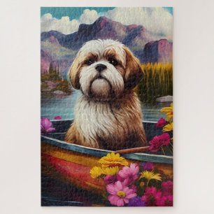 Puzzle Lhasa Apso en una Paleta: Una Aventura Escénica