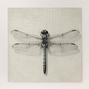 Puzzle Libélula Metálica Detallada Entomológica Vintage 