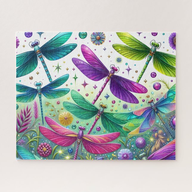 Puzzle Libélula Prado Floral (Horizontal)