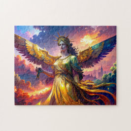 Puzzle Libertad Mitológica Diosa Alada Ciencia Ficción Fa