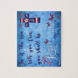 Puzzle Libertad patriótica de los blancos y los cristiano