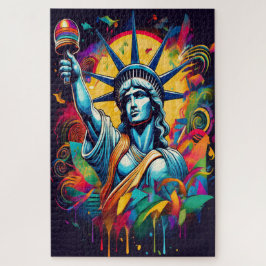 Puzzle Liberty Rising – Un audaz tributo moderno a la lib