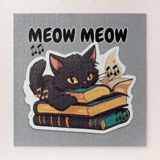 Puzzle Libro de lectura de gatos Meow Meow