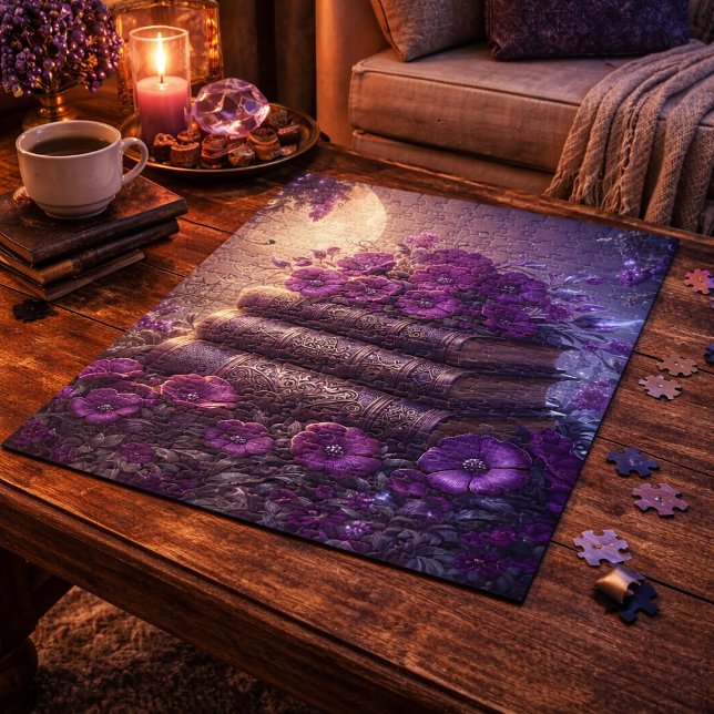 Puzzle Libro Gótico Flores Purpura (Subido por el creador)