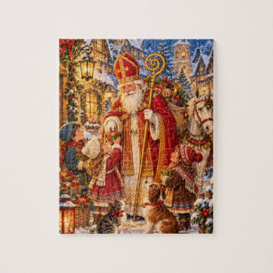 Puzzle Libro ilustrado del pueblo navideño de San Nicolás