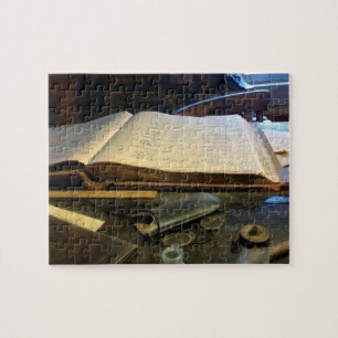 Puzzle Libro mayor y lentes
