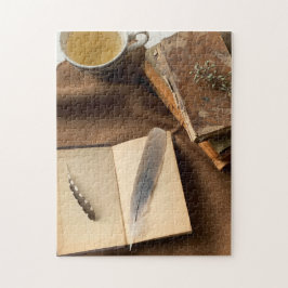 Puzzle Libros con plumas