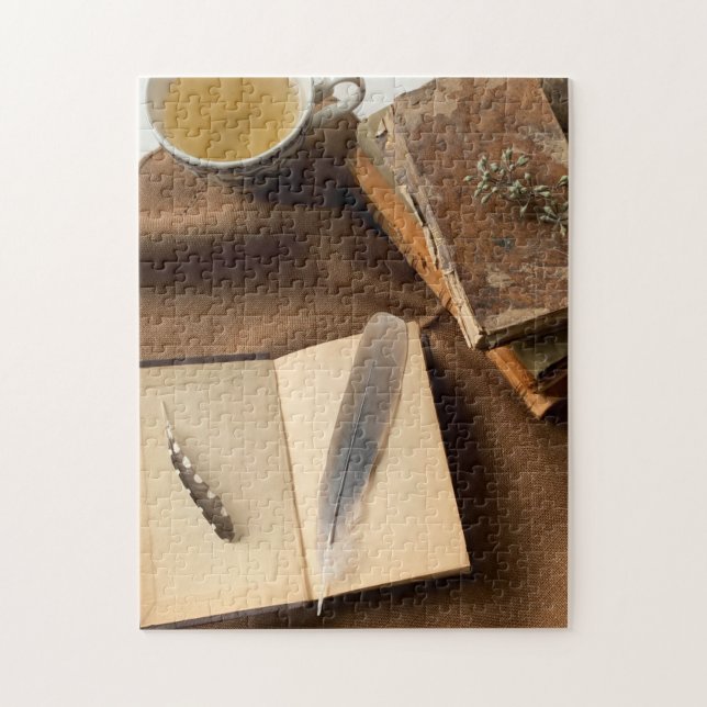 Puzzle Libros con plumas (Vertical)