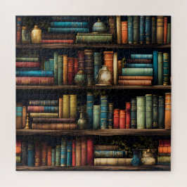 Puzzle Libros de época en el patrón de estantería