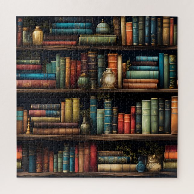 Puzzle Libros de época en el patrón de estantería (Vertical)