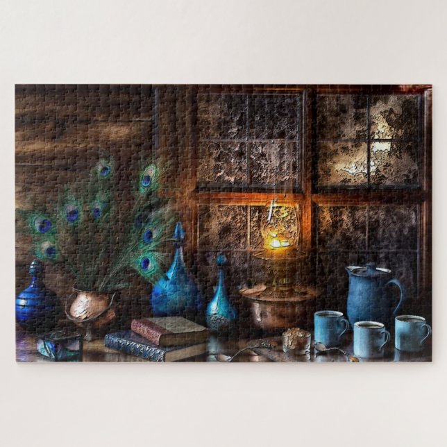 Puzzle Libros y café rusos (Horizontal)