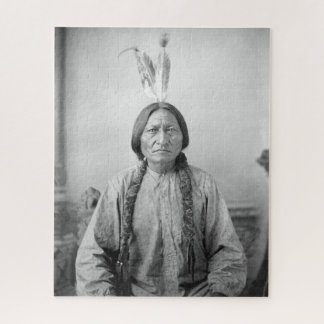 Puzzle Líder lakota sacudiendo a indígenas norteamericano