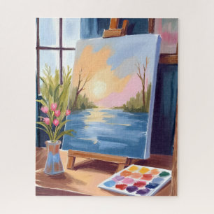 Puzzle Lienzo de artista   Pintura de acuarela pastel