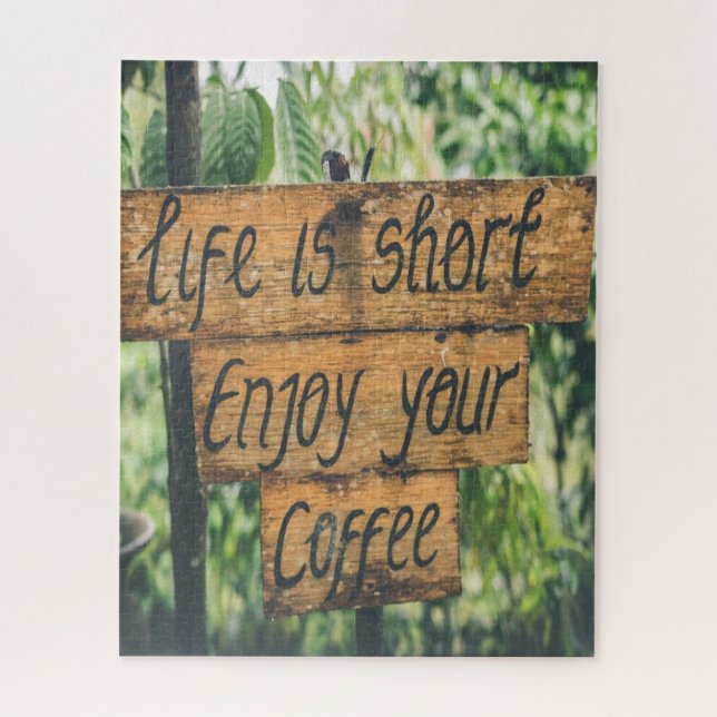 Puzzle Life is short enjoy your coffee (Vertical)