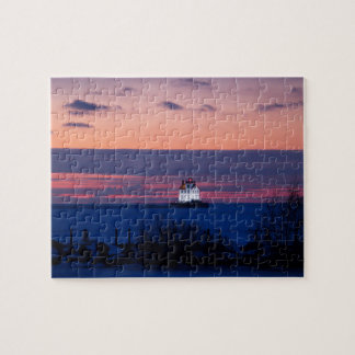 Puzzle Lighthouse Lake Sunset