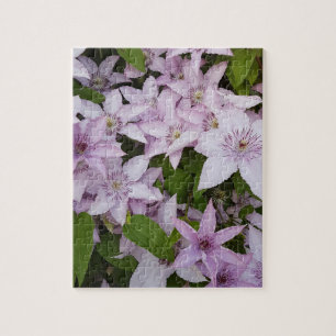 Puzzle lilac, clematis, hermosa, flor,flor lila,